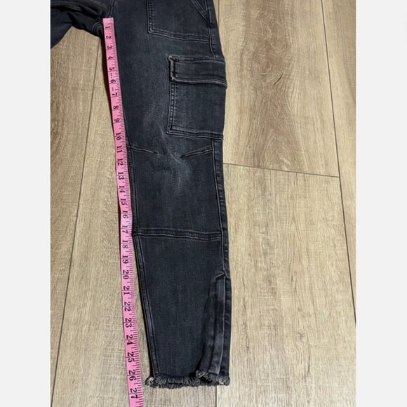 ALL SAINTS Duran Skinny Cargo Jeans Size 26 Black - Picture 10 of 13
